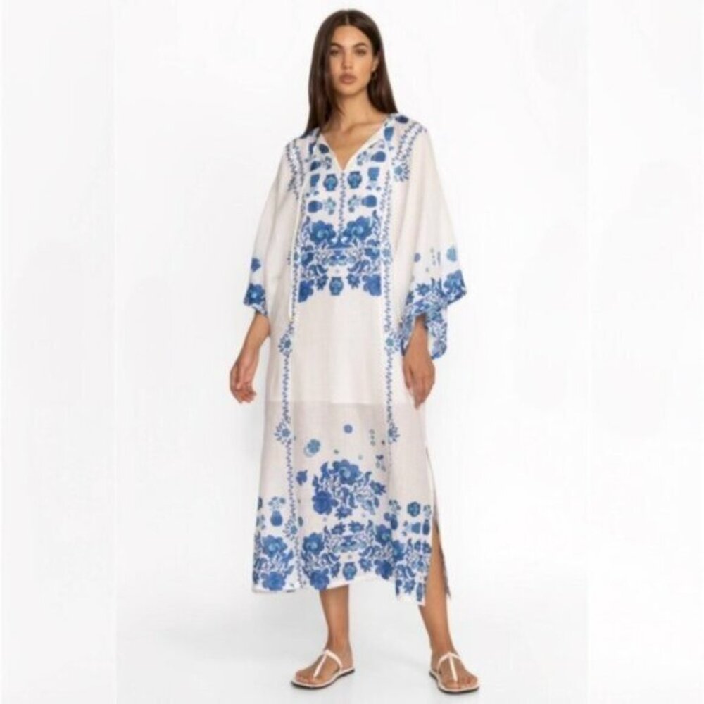 NWT Johnny Was Jade Collection Biannca Linen Kaftan
